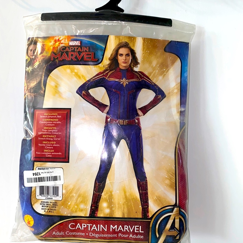 Captain Marvel costume included stretch jumpsuit and belt